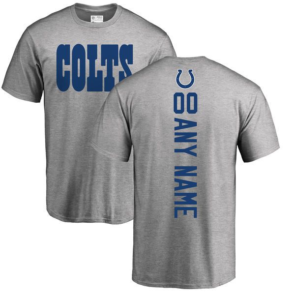 Men Indianapolis Colts NFL Pro Line Ash Custom Backer T-Shirt